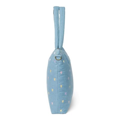 Studio Noos Přebalovací taška Denim - Light Blue Hearts - obrázek