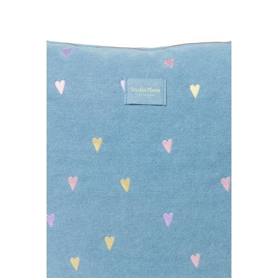 Studio Noos Přebalovací taška Denim - Light Blue Hearts - obrázek