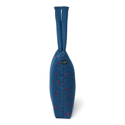Studio Noos Přebalovací taška Denim - Dark Blue Red Hearts - obrázek