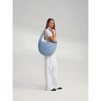 Studio Noos Crossbody taška Denim - Light Blue Hearts - obrázek