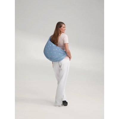 Studio Noos Crossbody taška Denim - Light Blue Hearts - obrázek