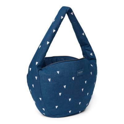 Studio Noos Crossbody taška Denim - Dark Blue White Hearts - obrázek