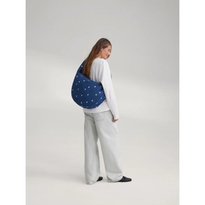 Studio Noos Crossbody taška Denim - Dark Blue White Hearts - obrázek