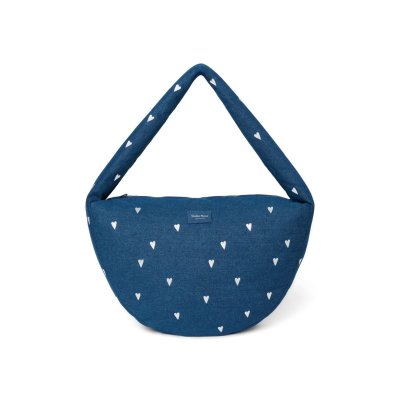Studio Noos Crossbody taška Denim - Dark Blue White Hearts