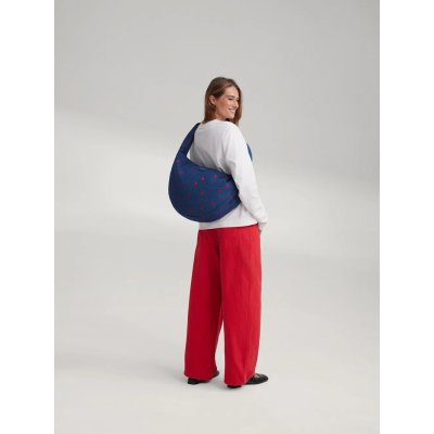Studio Noos Crossbody taška Denim - Dark Blue Red Hearts - obrázek