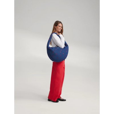 Studio Noos Crossbody taška Denim - Dark Blue Red Hearts - obrázek