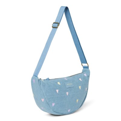 Studio Noos Crossbody ledvinka Denim - Light Blue Hearts - obrázek