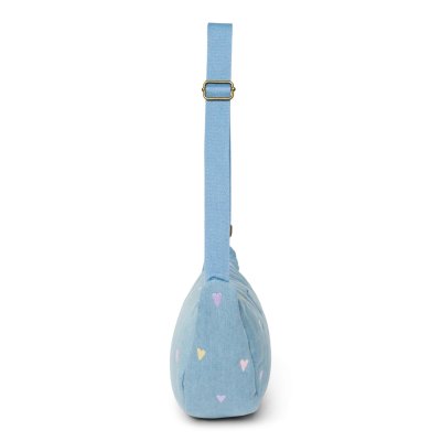 Studio Noos Crossbody ledvinka Denim - Light Blue Hearts - obrázek