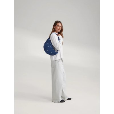 Studio Noos Crossbody ledvinka Denim - Dark Blue White Hearts - obrázek