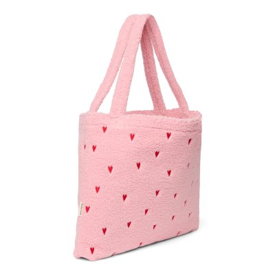 Studio Noos Taška Mom Bag Teddy - Light Pink Hearts - obrázek