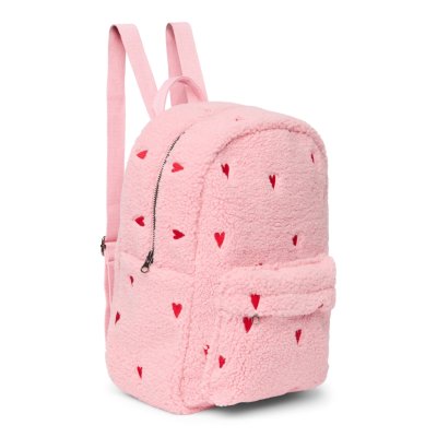 Studio Noos Dětský batoh Midi Teddy - Light Pink Hearts - obrázek