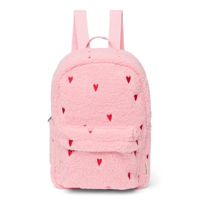 Studio Noos Dětský batoh Midi Teddy - Light Pink Hearts