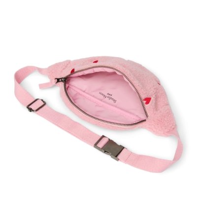 Studio Noos Dětská Crossbody ledvinka Teddy - Light Pink Heart - obrázek