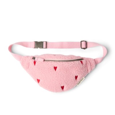 Studio Noos Dětská Crossbody ledvinka Teddy - Light Pink Heart