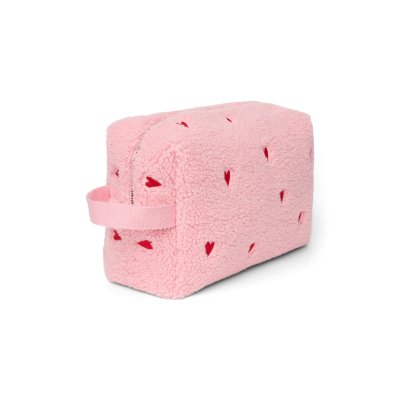 Studio Noos Toaletní taštička Teddy - Light Pink Hearts - obrázek