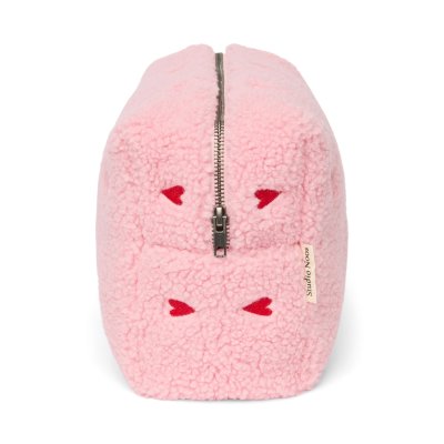 Studio Noos Toaletní taštička Teddy - Light Pink Hearts - obrázek