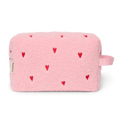 Studio Noos Toaletní taštička Teddy - Light Pink Hearts