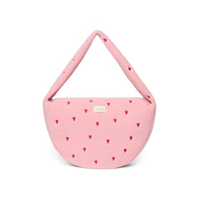Studio Noos Crossbody taška Teddy - Light Pink Hearts - obrázek
