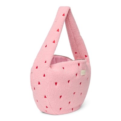 Studio Noos Crossbody taška Teddy - Light Pink Hearts - obrázek