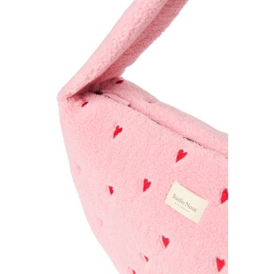 Studio Noos Crossbody taška Teddy - Light Pink Hearts - obrázek