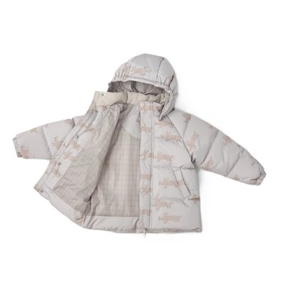 Leokid Zimní prošívaná bunda Leni - Silver Cloud Fluffy, vel. 104 - obrázek