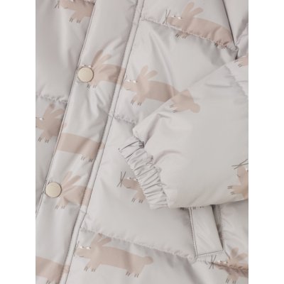 Leokid Zimní prošívaná bunda Leni - Silver Cloud Fluffy, vel. 116 - obrázek