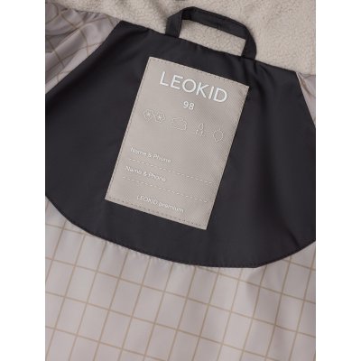 Leokid Zimní prošívaná bunda Leni - Carbon Grey, vel. 116 - obrázek