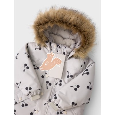 Leokid Zimní bunda Tully - Silver Cloud Cherries, vel. 86 - obrázek