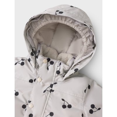 Leokid Zimní bunda Tully - Silver Cloud Cherries, vel. 98 - obrázek