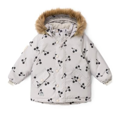 Leokid Zimní bunda Tully - Silver Cloud Cherries, vel. 110
