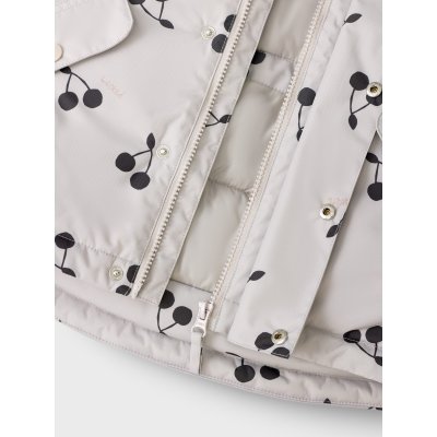 Leokid Zimní bunda Tully - Silver Cloud Cherries, vel. 116 - obrázek