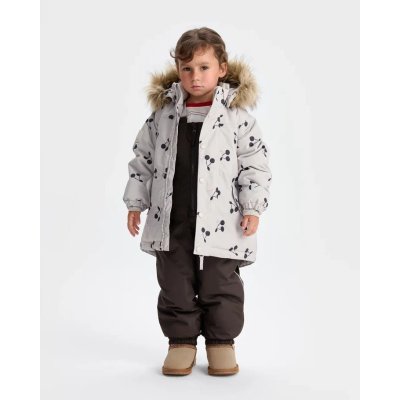 Leokid Zimní bunda Tully - Silver Cloud Cherries, vel. 116 - obrázek
