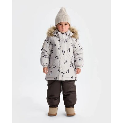 Leokid Zimní bunda Tully - Silver Cloud Cherries, vel. 116 - obrázek
