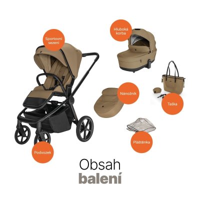 Zopa Sportovní kočárek Move Cross 5X - Latte Beige - obrázek