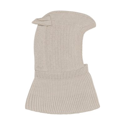 HutteliHut Pletená kukla s oušky - Sand Melange, vel. 50 - obrázek