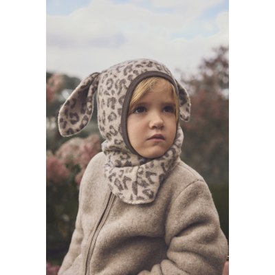 HutteliHut Vlněná kukla s oušky - Camel Melagne, vel. 48 - obrázek