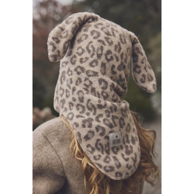 HutteliHut Vlněná kukla s oušky - Camel Melagne, vel. 50 - obrázek