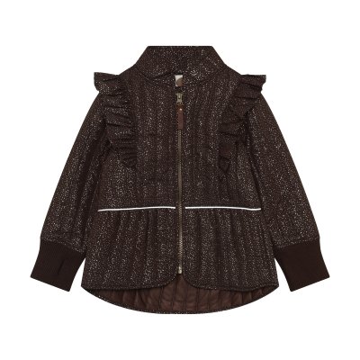 En Fant Dívčí termo set s volánky Glitter - Coffee Bean, vel. 80 - obrázek