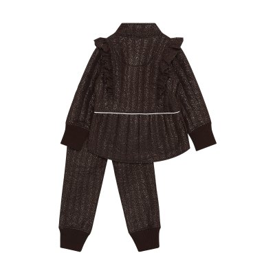 En Fant Dívčí termo set s volánky Glitter - Coffee Bean, vel. 92 - obrázek