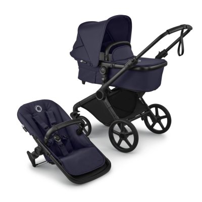 Bugaboo Cub Kompletní kočárek + Novorozenecké hnízdo - Black/Deep Indigo - obrázek