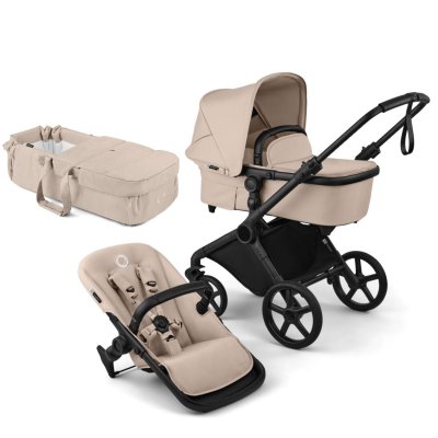 Bugaboo Cub Kompletní kočárek + Novorozenecké hnízdo - Black/Desert Taupe