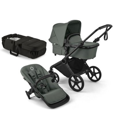 Bugaboo Cub Kompletní kočárek + Novorozenecké hnízdo - Black/Forest Green