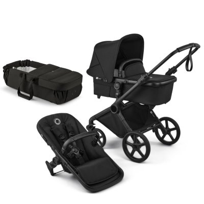 Bugaboo Cub Kompletní kočárek + Novorozenecké hnízdo - Black/Heritage Black