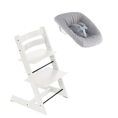 Stokke Tripp Trapp Židlička + Newborn set - White/Grey