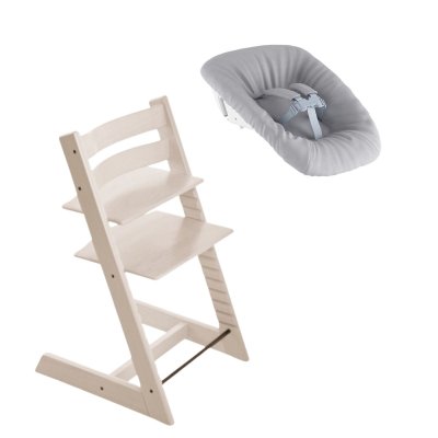 Stokke Tripp Trapp Židlička + Newborn set - Whitewash/Grey