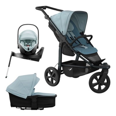 TFK Set Mono 3 Air Chamber Wheel Kompletní kočárek + Römer Autosedačka + Základna - Dual Blue