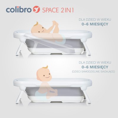 Colibro Space Dětská skládací vanička 2v1 se stojanem - obrázek
