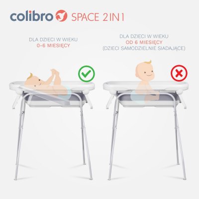 Colibro Space Dětská skládací vanička 2v1 se stojanem - obrázek