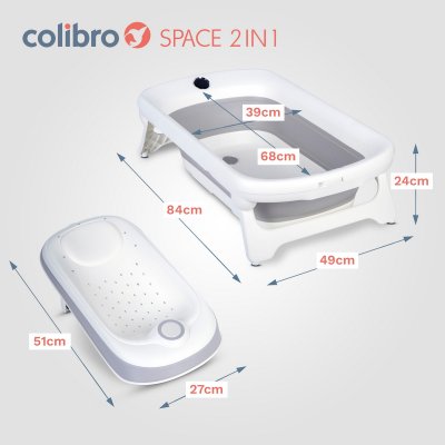 Colibro Space Dětská skládací vanička 2v1 se stojanem - obrázek