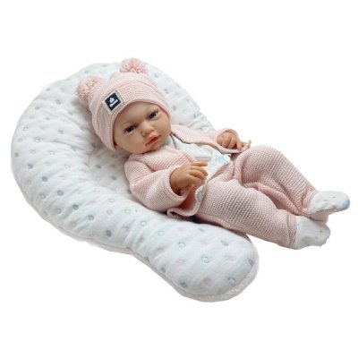 Guca Realistická panenka miminko s měkkým látkovým tělem 36 cm - Newborn - obrázek